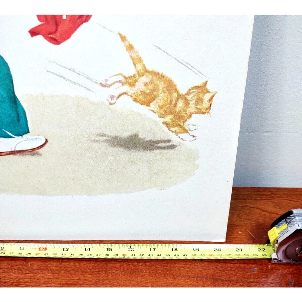 VTG 1960’s Dick Jane and Sally Oversized Teachers Big Book Poster Card 6 11/12